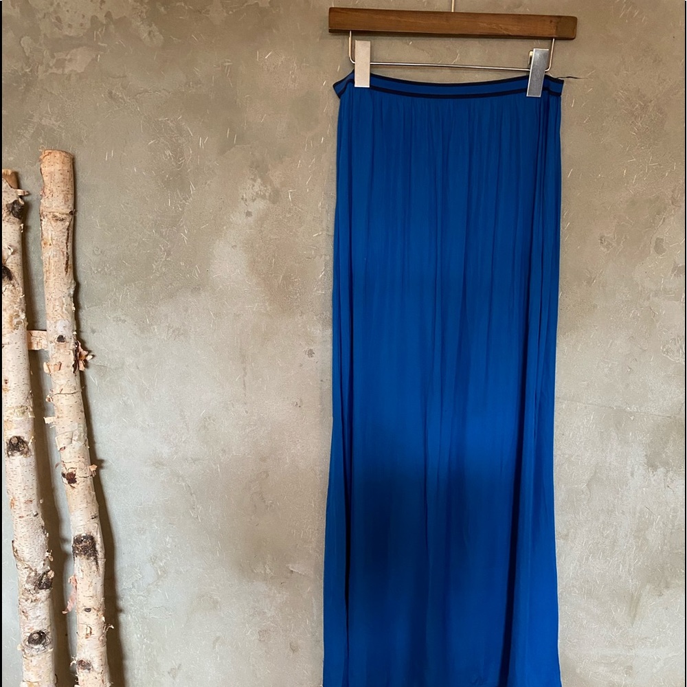 Zara silky blue maxi skirt - Picture 2 of 7